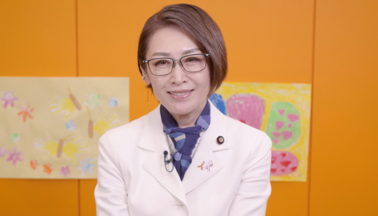 三原じゅん子内閣府特命担当大臣のビデオメッセージの様子
